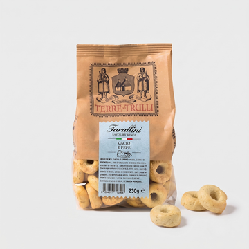 Apulijos „Tarallini“ su sūriu ir pipirais, 230 g